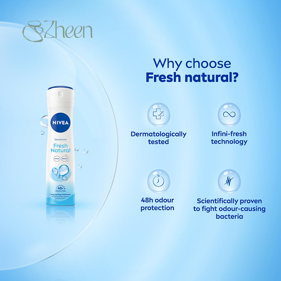اسپری ضد تعریق زنانه Fresh Natural نیوا